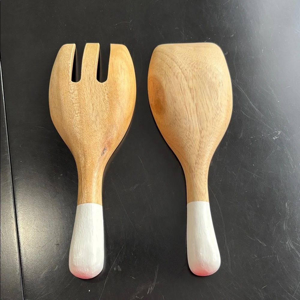 Wood Salad Server Set by Lamb & Co